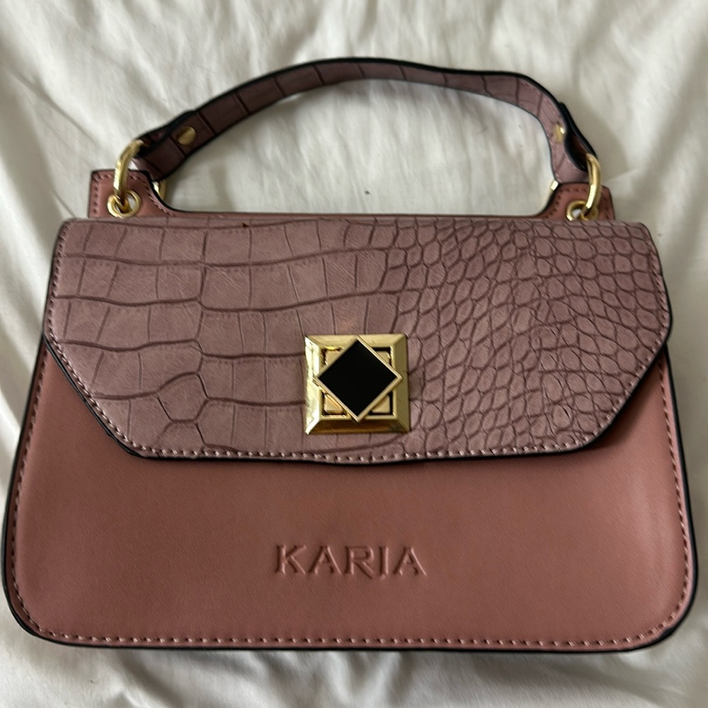 Brand new pink handbag with crossbody